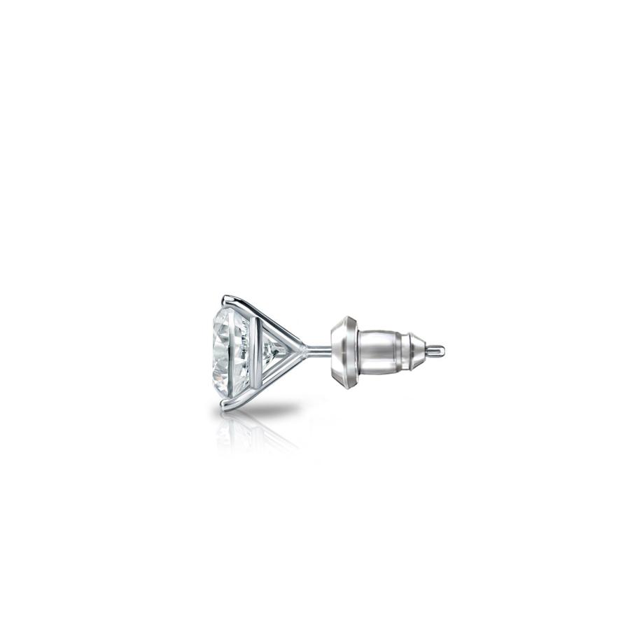 【並行輸入品】14?Kゴールド3 prong Martiniメンズラウンドダイヤモンドシングルスタッドイヤリング( 1?/ 8? ?1?CT、Gの画像