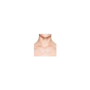 【並行輸入品】セミベゼルセットツーストーンダイヤモンドペンダント|14Kイエローゴールド Angara Natural Diamond Clasの画像