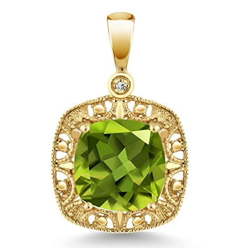 【並行輸入品】[Gem Stone King] 2.45カラット 天然石 ペリドット ネックレス トップのみ レディース 天然 ダイヤモンド 1の画像