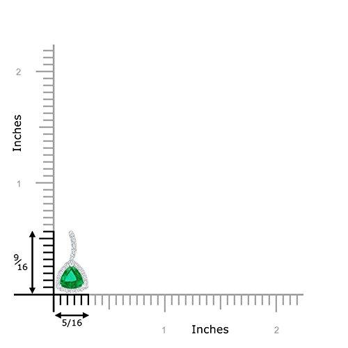 【並行輸入品】Angara Natural Emerald Solitaire Halo Pendant Necklace for Womenの画像