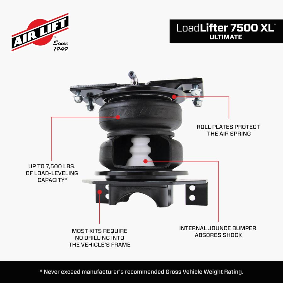 【並行輸入品】Air Lift 57595 LoadLifter 7500 XL アルティメットエアスプリングキット Air Lift Loadの画像