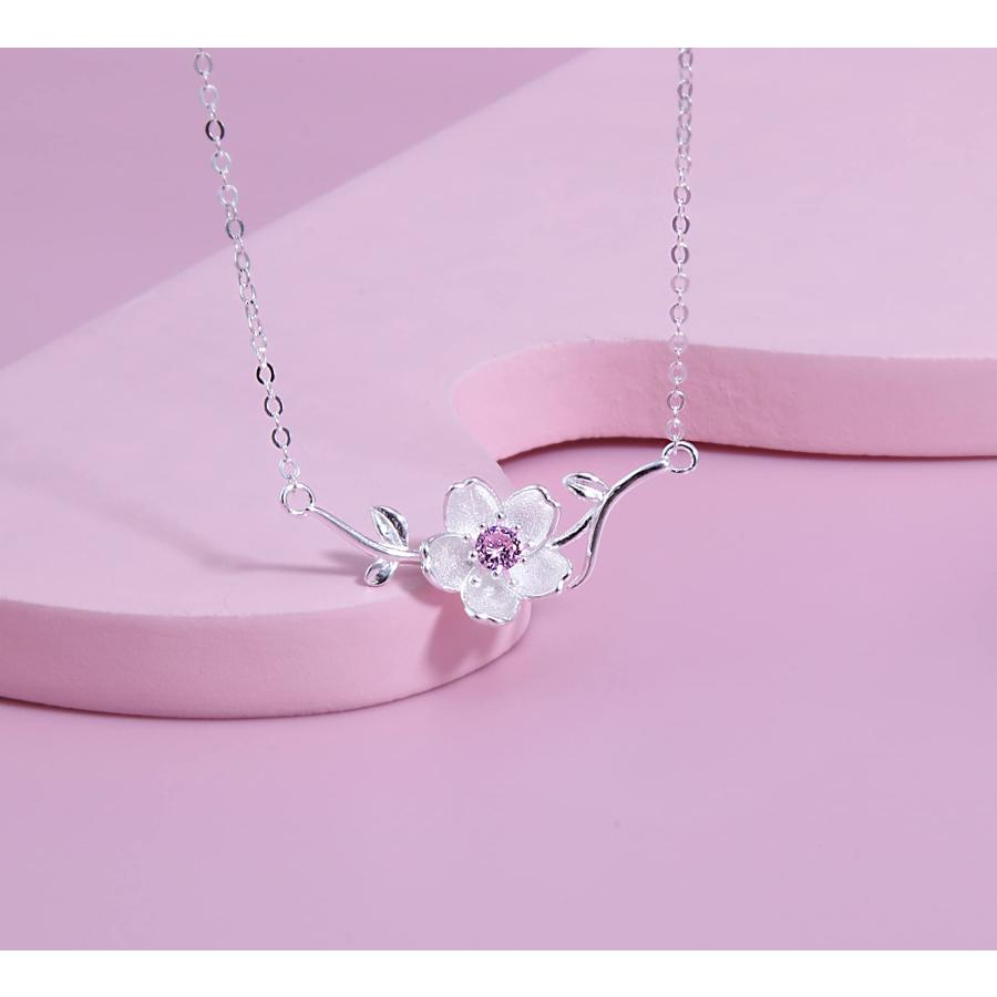 【並行輸入品】Helen de Lete Little Sakuraフラワーon theツリー925スターリングシルバーnecklace b H_6