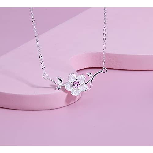【並行輸入品】Helen de Lete Little Sakuraフラワーon theツリー925スターリングシルバーnecklace b H_7