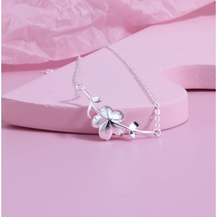 【並行輸入品】Helen de Lete Little Sakuraフラワーon theツリー925スターリングシルバーnecklace b H_9