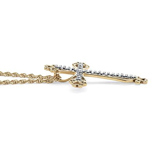 【並行輸入品】PalmBeach Yellow Gold Plated Sterling Silver Genuine Diamond Acc_4