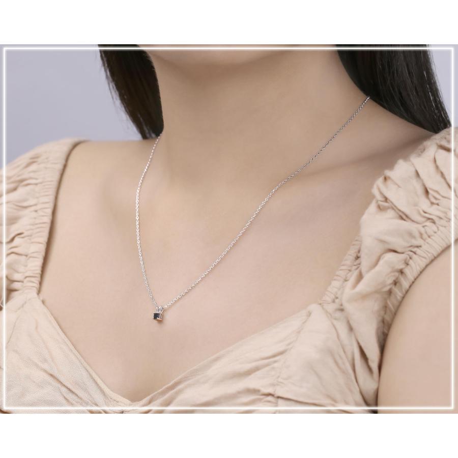 【並行輸入品】レディース　14Kゴールドプリンセスカットブラックダイヤモンドソリティアペンダント ブラック Dazzlingrock Colle_3