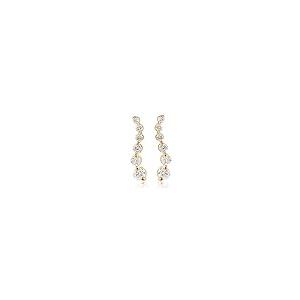 【並行輸入品】レディース1?/ 2ctダイヤモンドJourneyイヤリング14?Kイエローゴールド Ladies 1/2ct Diamond Jの画像
