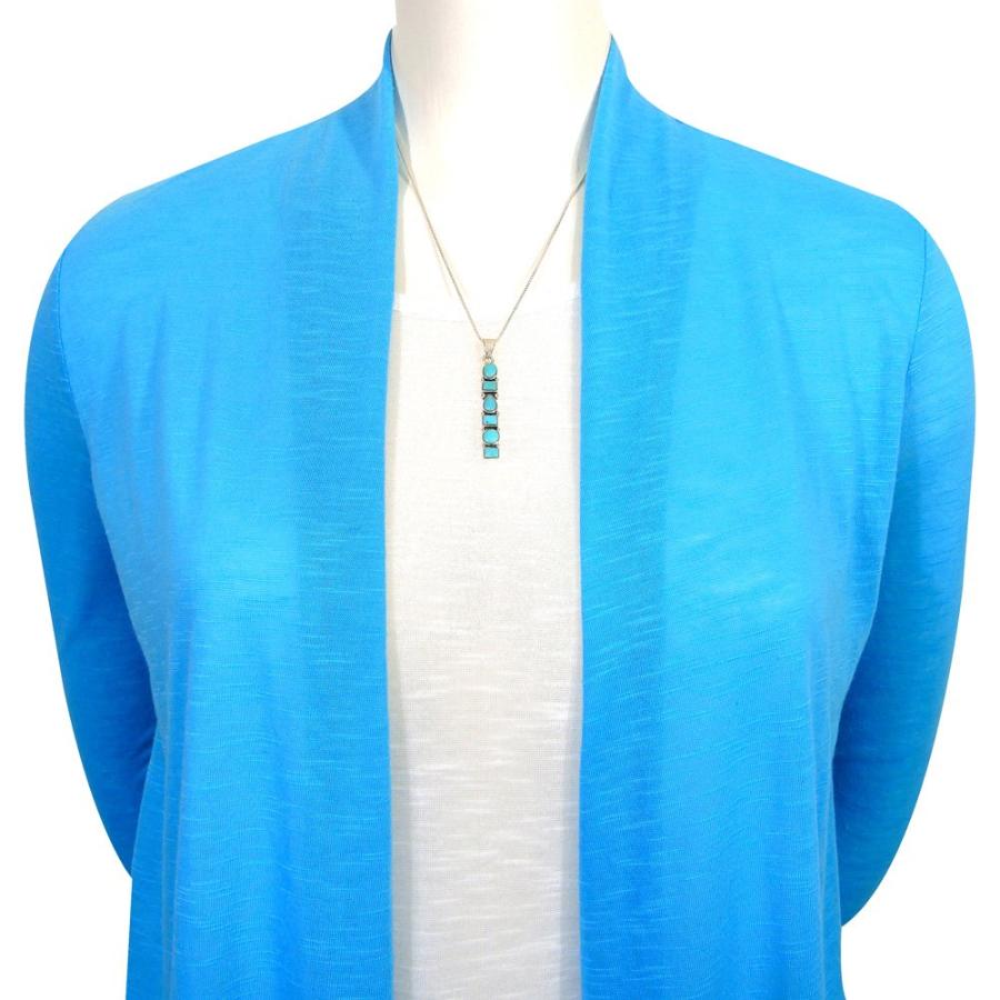 【並行輸入品】宝石ペンダントネックレス925スターリングシルバーターコイズ本&宝石20 "長) Gemstone Pendant Necklac_3