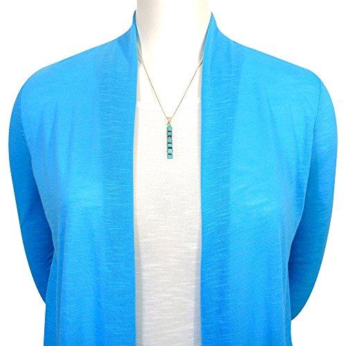 【並行輸入品】宝石ペンダントネックレス925スターリングシルバーターコイズ本&宝石20 "長) Gemstone Pendant Necklac_4