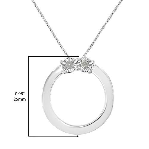 【並行輸入品】スターリングシルバーrose cutダイヤモンド円ペンダントネックレス( 0.1?Cttw ， I J Color ， i3?_7