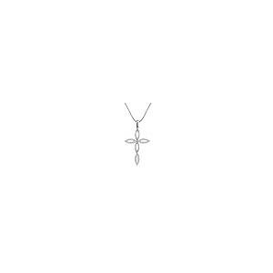 【並行輸入品】Jewel Zone US Cubic Zirconia Cross Pendant in14k White Gold Over_2