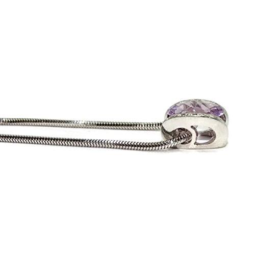 【並行輸入品】18K Gold Diamond Amethyst Pendant Necklace Women | Violet Purple_7