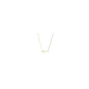 【並行輸入品】925スターリングシルバーサイドウェイクロスペンダントネックレス Deidreamers SIDEWAYS CROSS Necklの画像