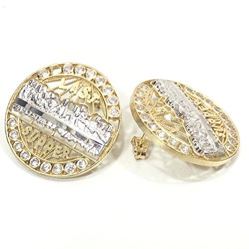 【並行輸入品】NEW 10K YELLOW GOLD 26 MM WIDE LAST SUPPER JESUS APOSTLES HIP HOの画像