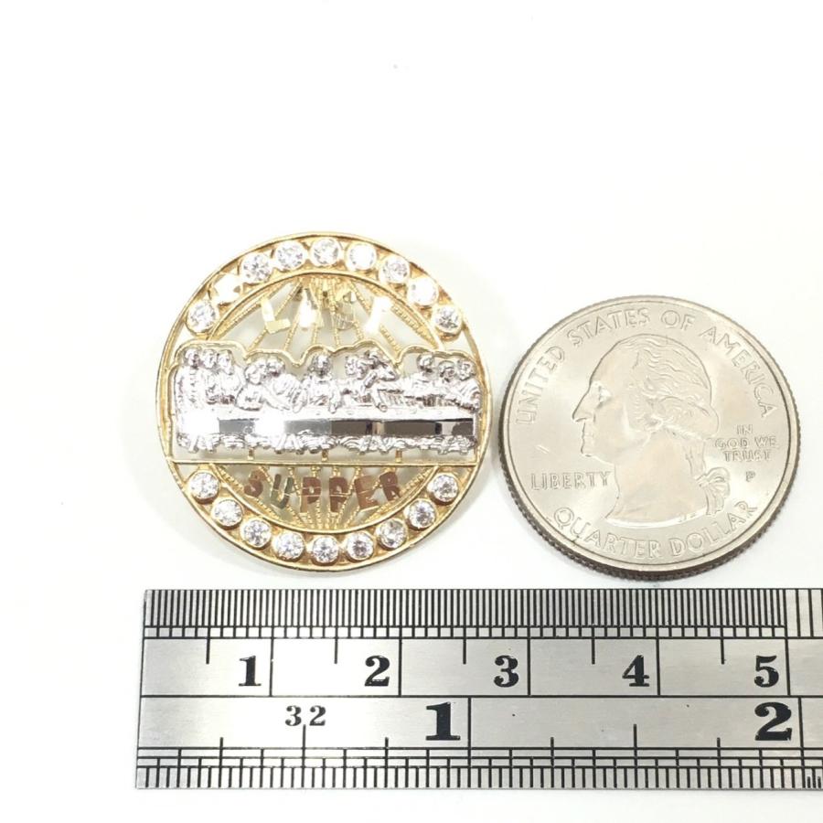 【並行輸入品】NEW 10K YELLOW GOLD 26 MM WIDE LAST SUPPER JESUS APOSTLES HIP HOの画像