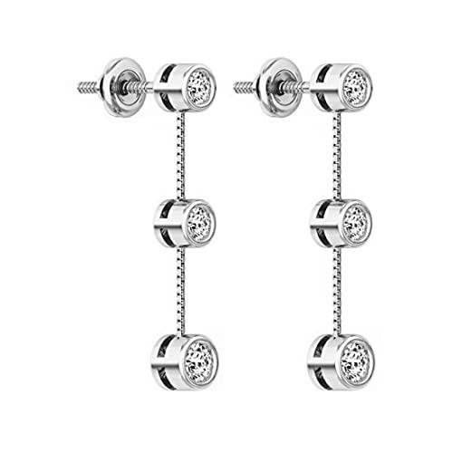 【並行輸入品】Dazzlingrockコレクション 0.50カラット(CTW) 14Kゴールド ラウンドホワイトダイヤモンド レディース スリーの画像