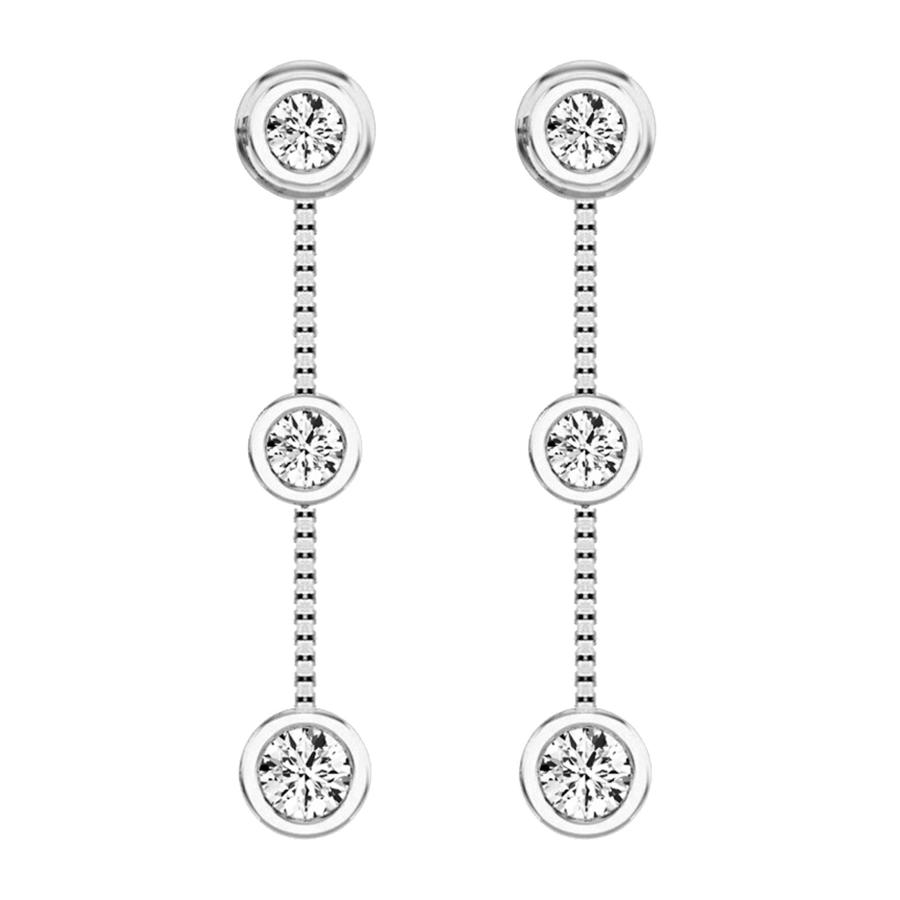 【並行輸入品】Dazzlingrockコレクション 0.50カラット(CTW) 14Kゴールド ラウンドホワイトダイヤモンド レディース スリーの画像