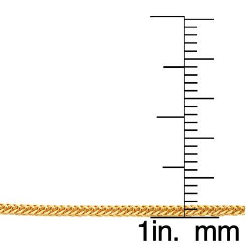 【並行輸入品】14?Kイエローソリッドゴールドファンシークラダクロス宗教ペンダントwith 1.5 mmフラット小麦チェーン PRECIOUS_7