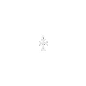 【並行輸入品】スターリングシルバーエタニティ" Khachkar" Armenian Crossペンダントネックレス(Small) シルバー M