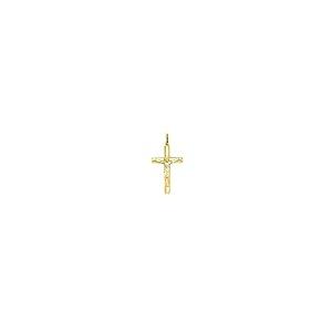【並行輸入品】スターリングシルバー光沢ゴールドオーバーレイイタリアCrucifixクロスチャームペンダントネックレス Ritastephens_5