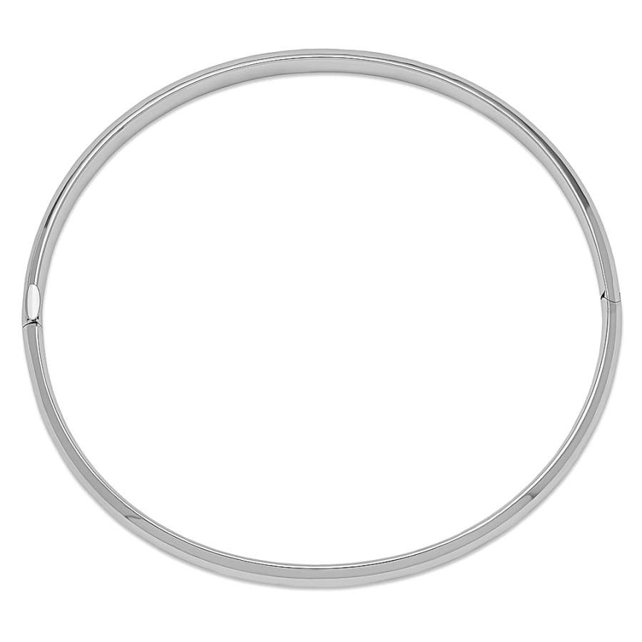 【並行輸入品】ICE CARATS 14Kホワイトゴールド 高4.0mm ヒンジ付きバングルブレスレット ファインジュエリー 女性へのギフトに，_3