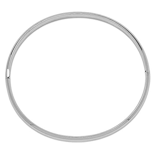 【並行輸入品】ICE CARATS 14Kホワイトゴールド 高4.0mm ヒンジ付きバングルブレスレット ファインジュエリー 女性へのギフトに，_4