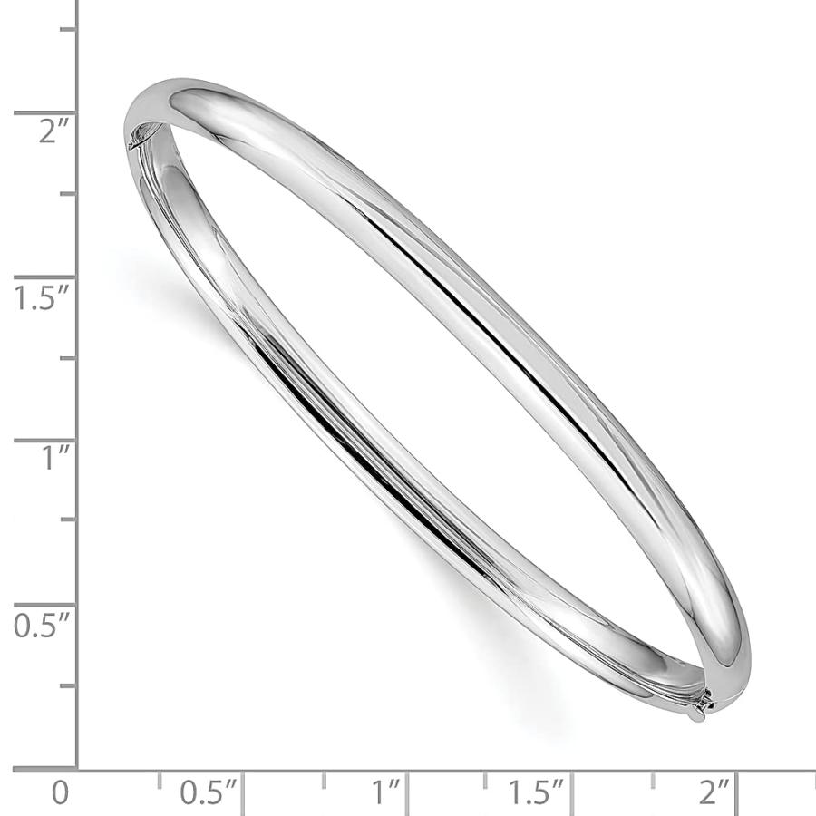【並行輸入品】ICE CARATS 14Kホワイトゴールド 高4.0mm ヒンジ付きバングルブレスレット ファインジュエリー 女性へのギフトに，_6
