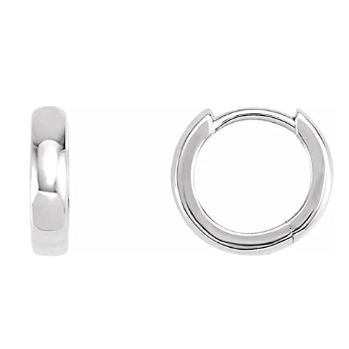 【並行輸入品】プラチナフープピアス。 Platinum Hoop Earrings (11.5mm)の画像
