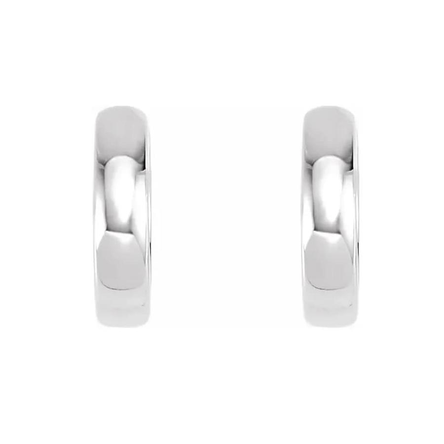 【並行輸入品】プラチナフープピアス。 Platinum Hoop Earrings (11.5mm)の画像