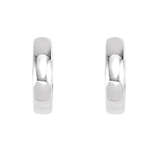 【並行輸入品】プラチナフープピアス。 Platinum Hoop Earrings (11.5mm)の画像
