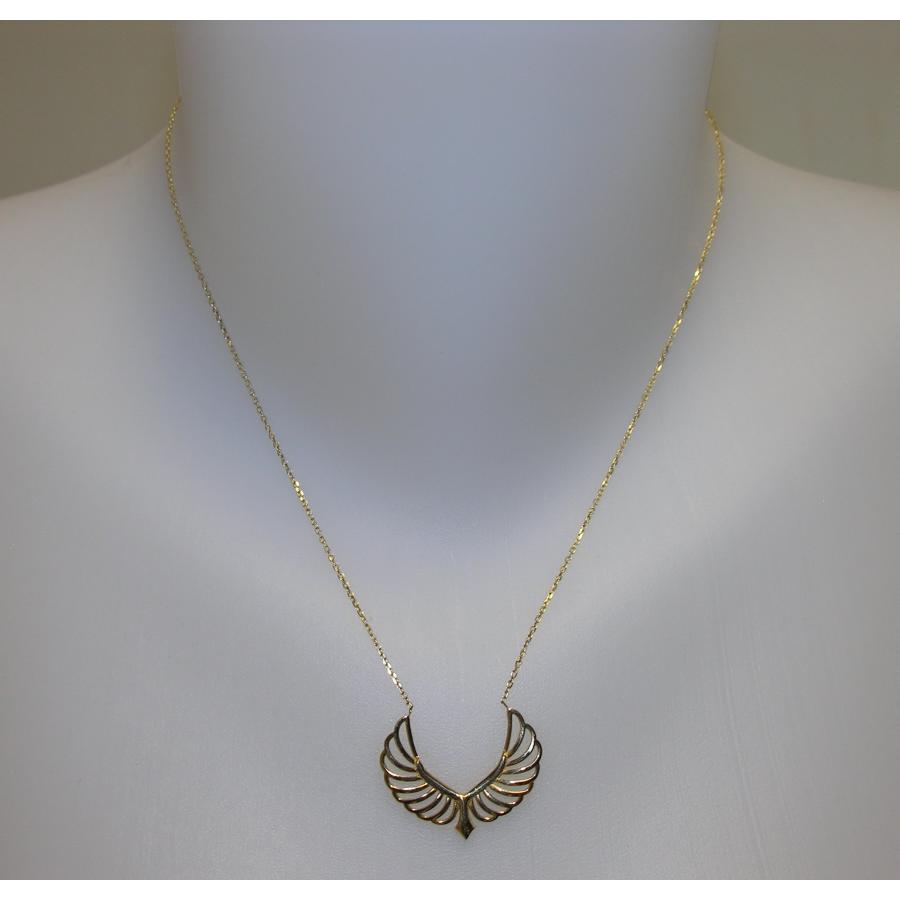 【並行輸入品】Angel Wings Necklace 18K Yellow Gold | Never say Never Jewelry |の画像