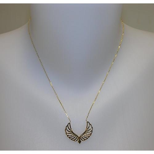 【並行輸入品】Angel Wings Necklace 18K Yellow Gold | Never say Never Jewelry |の画像