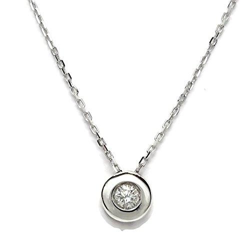 【並行輸入品】Diamond Solitaire Round Pendant Necklace 18K Gold Women Bride |の画像
