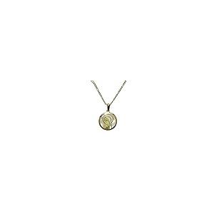 【並行輸入品】18K Gold Virgin Mary Medallion Necklace for Women | Mother of Peの画像