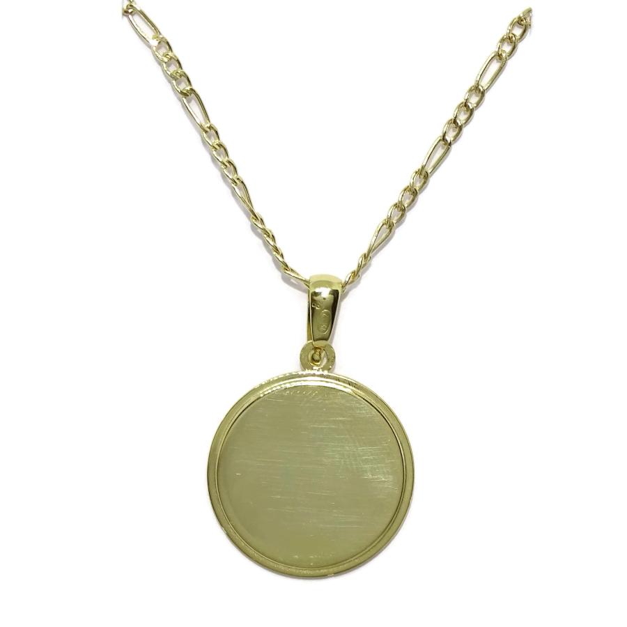 【並行輸入品】18K Gold Virgin Mary Medallion Necklace for Women | Mother of Peの画像