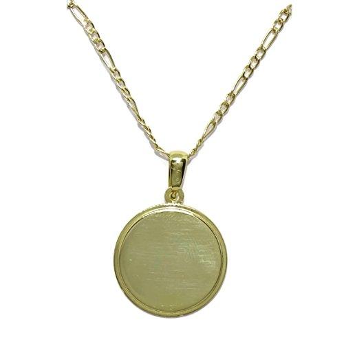 【並行輸入品】18K Gold Virgin Mary Medallion Necklace for Women | Mother of Peの画像