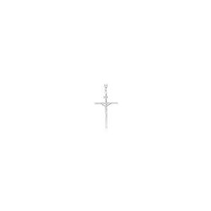【並行輸入品】Ioka   14K White Gold Religious Crucifix Tube Cross Charm Largeの画像