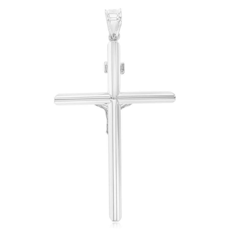 Ioka   14K White Gold Religious Crucifix Tube Cross Charm Large  並行輸入品｜best-style｜04