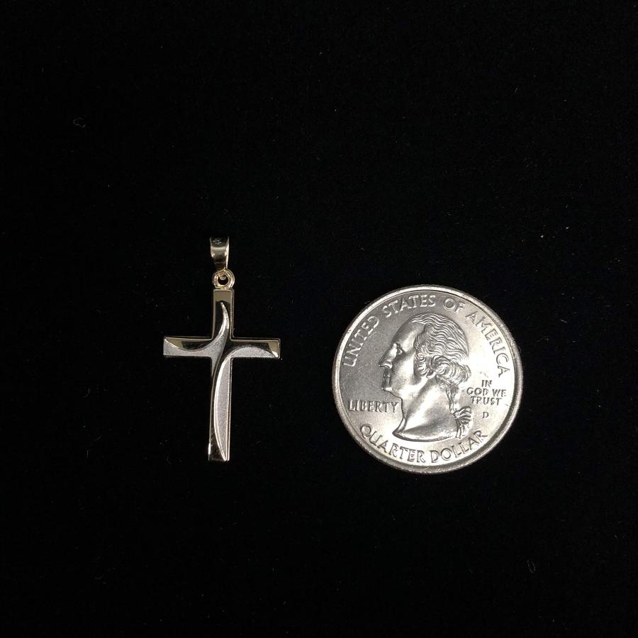 【並行輸入品】Ioka   14K Two Tone Gold Religious Cross Charm Small Pendant Forの画像