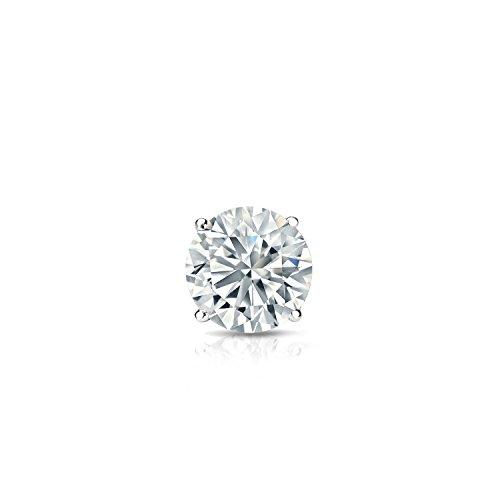 【並行輸入品】14k White Gold Men's Simulated Cubic Zirconia Diamond SINGLE STUの画像