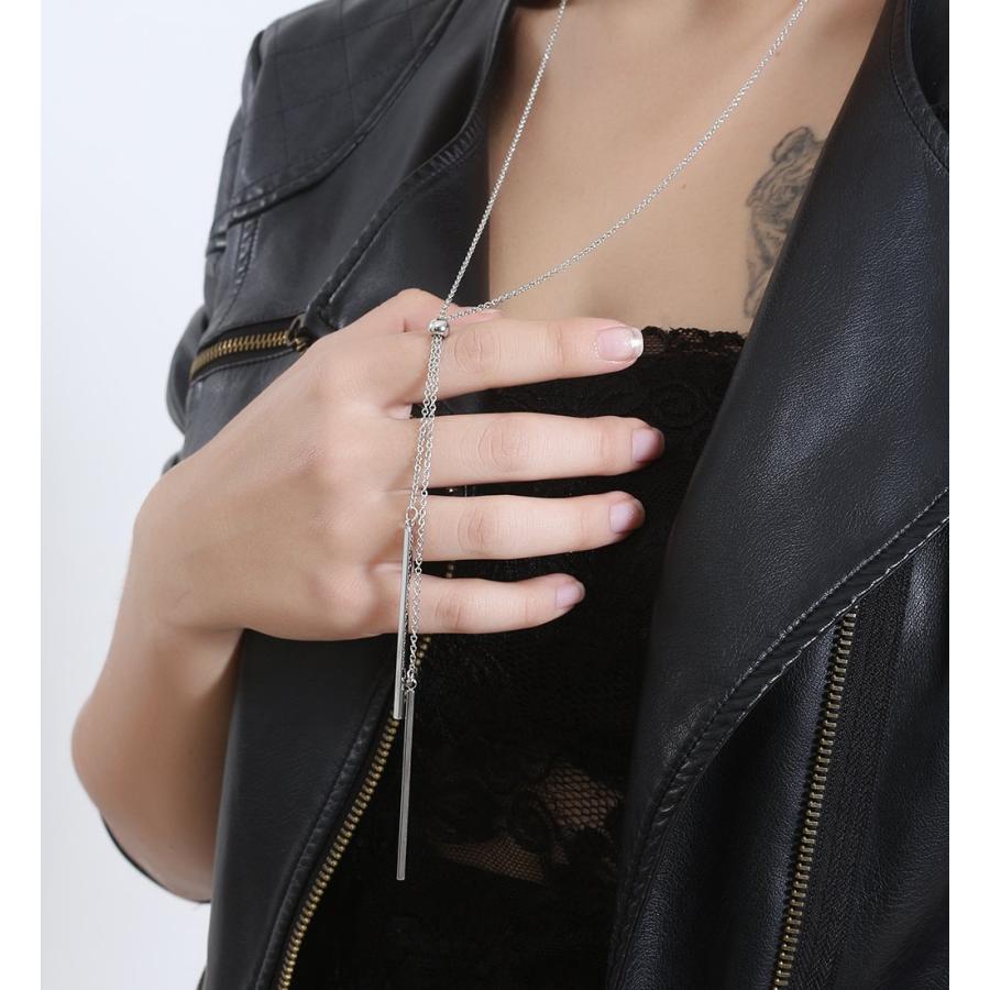 【並行輸入品】lariatneck長いタッセルネックレスY Lariatロングチェーンドロップバー調節可能なネックレスの女性 Lariatnec_3