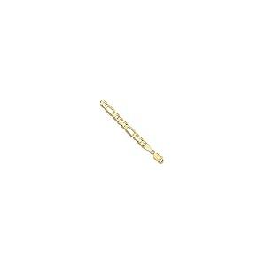 【並行輸入品】ICE CARATS 10K イエローゴールド 5.5mm 凹型フィガロチェーン ブレスレット ネックレス ペンダント チャームの画像