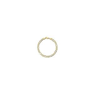 【並行輸入品】ICE CARATS 10K イエローゴールド 5.5mm 凹型フィガロチェーン ブレスレット ネックレス ペンダント チャームの画像