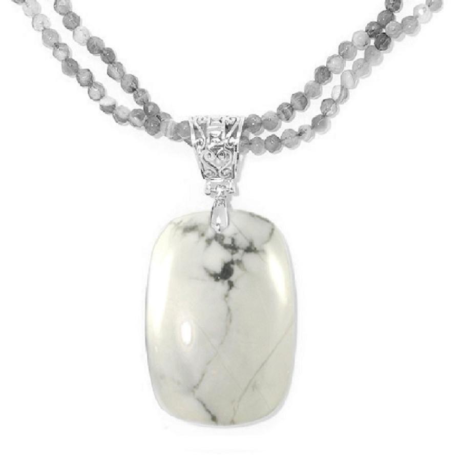 【並行輸入品】スターリングシルバーChoice宝石のペンダントwith 18インチ2ストランドネックレス V3 Jewelry Sterlingの画像
