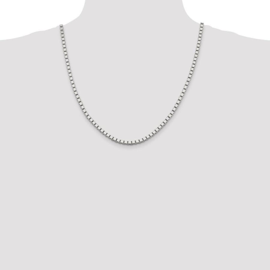 【並行輸入品】Diamond2Deal Sterling Silver 3.75mm Box Chain Necklace Fine Jeweの画像