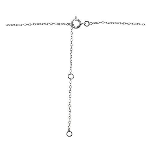 【並行輸入品】スターリングシルバーキュービックジルコニアbezel set Heart Necklace， 16 " + 2 " Extende_7