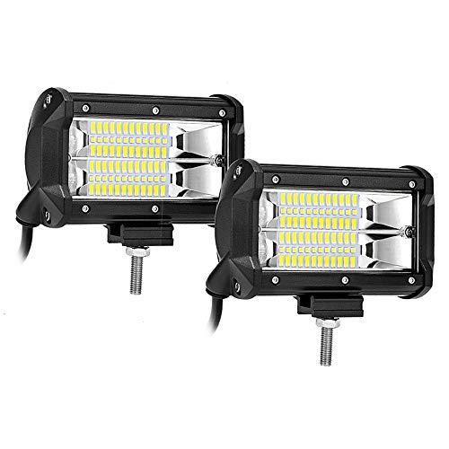【並行輸入品】AUTO 5 inches LED Light Bars 72W Flood Light Pods Off Road Fog D_1