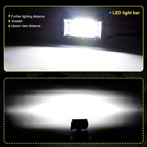 【並行輸入品】AUTO 5 inches LED Light Bars 72W Flood Light Pods Off Road Fog D_4