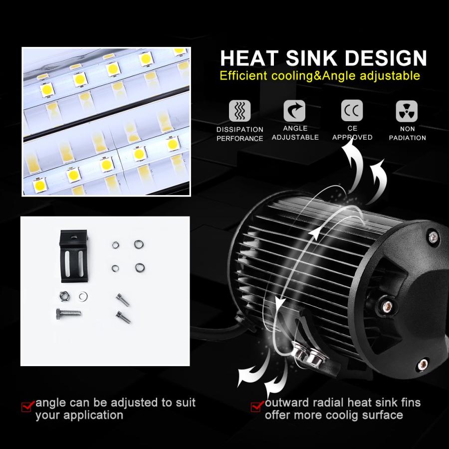 【並行輸入品】AUTO 5 inches LED Light Bars 72W Flood Light Pods Off Road Fog D_9