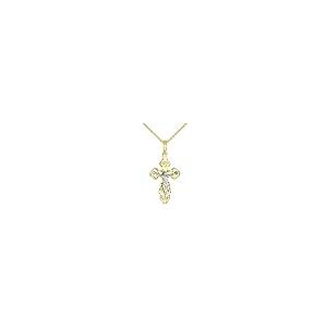 【並行輸入品】ソリッド14 Kゴールド正教会ICXCクロス十字架チャームペンダント Jewelry America Solid 14k Twoの画像